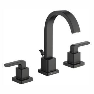 Farrington 8 in. Widespread 2-Handle High-Arc Bathroom Faucet in Matte Black | The Home Depot