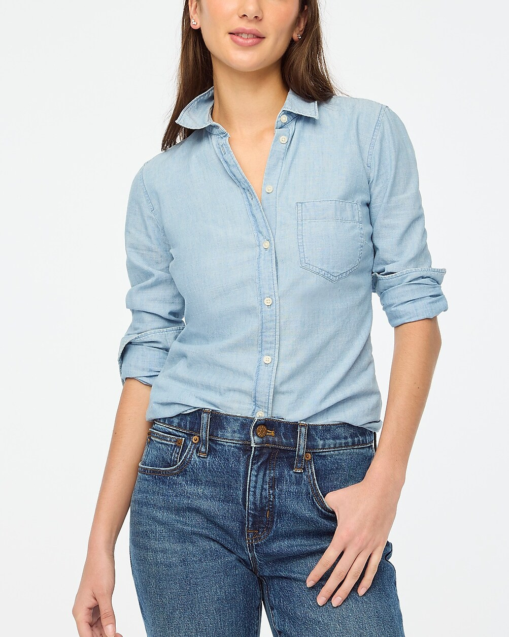 Petite chambray shirt in signature fit | J.Crew Factory
