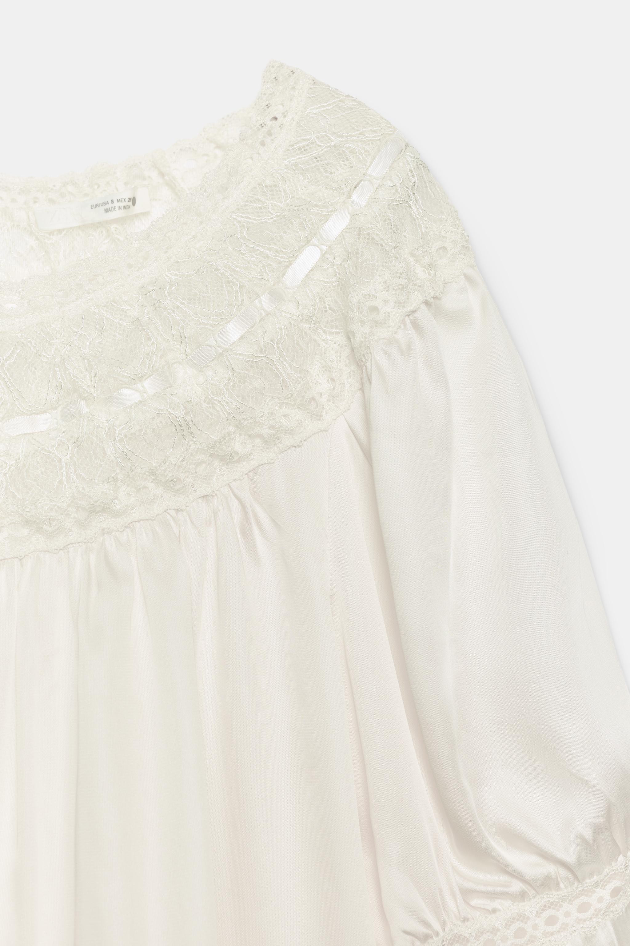 ZARA WOMAN COLLECTION. Blouse made from viscose yarn. Featuring a round neck and short sleeves. T... | Zara UK