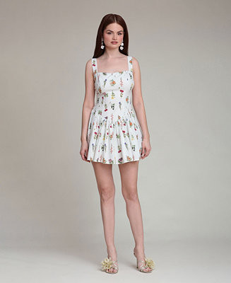 Women's Printed Drop-Waist Flounce Romper Dress | Macy's