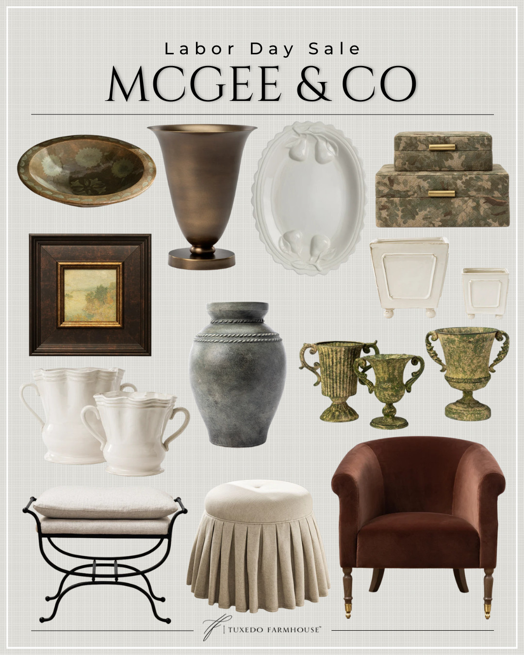 McGee & Co. does fall so beautifully! 🤎 These Labor Day Sale finds have that collected, timeless look I love—warm metals, aged finishes, creamy ceramics and rich autumn tones. Such pretty pieces for adding a little character to your home while they’re on sale!

#LTKSaleAlert #LTKHome #LTKStyleTip #McGeeAndCo #LaborDaySale #FallDecor #HomeDecor #FallFinds 

 #LTKSeasonal #LTKHome #LTKSaleAlert