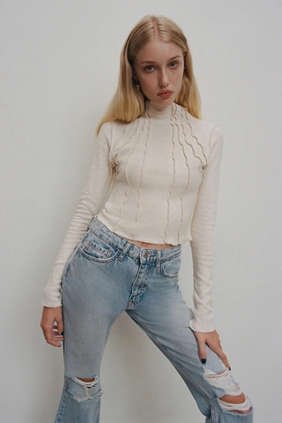 BDG Sunray Seamed Mock Neck Top | Urban Outfitters (US and RoW)