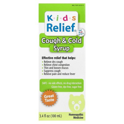 Homeolab USA Kids Relief, Cough & Cold Syrup, For Kids 0-12 Yrs, 3.4 fl oz (100 ml) | Target