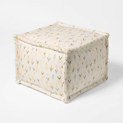 Woven Cotton Printed Pouf Ottoman - Threshold™ designed with Studio McGee | Target