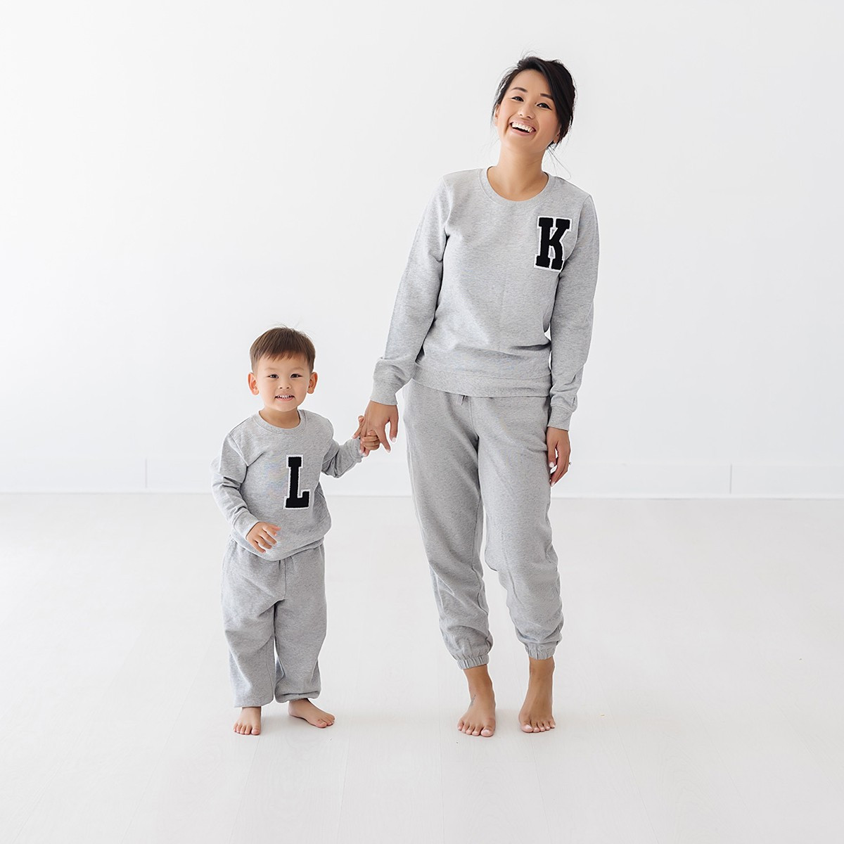 HART + LAND Women’s Organic Personalized Sweatshirt- B/W Patch | The Tot