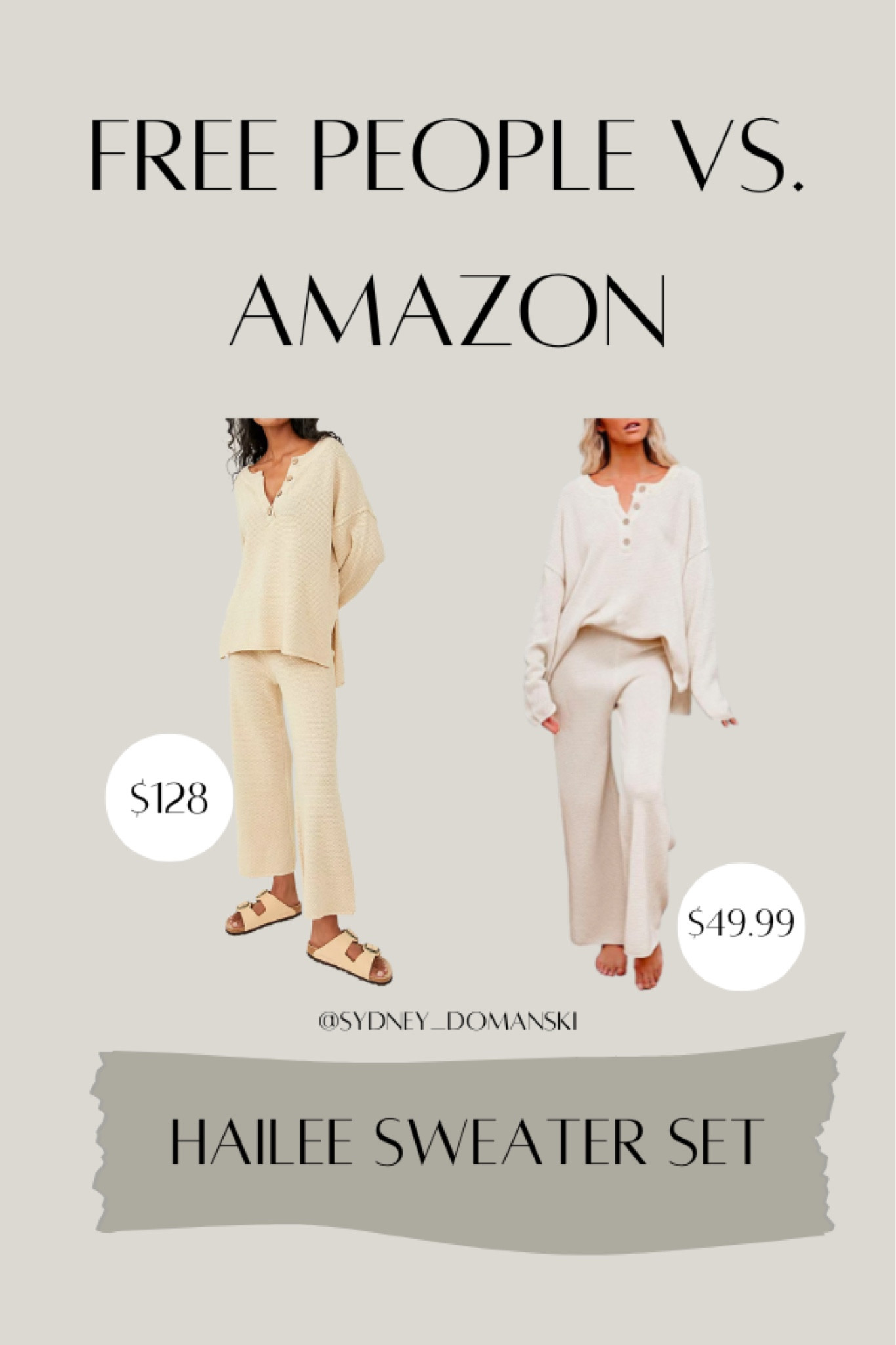 I’m obsessed with this Free People dupe lounge set from Amazon! Waffle knit fabric, contrasting buttons, loose fit and comfortable. Get the fashionable lounge set without breaking the bank! 

#LTKSeasonal #LTKbeauty #LTKstyletip