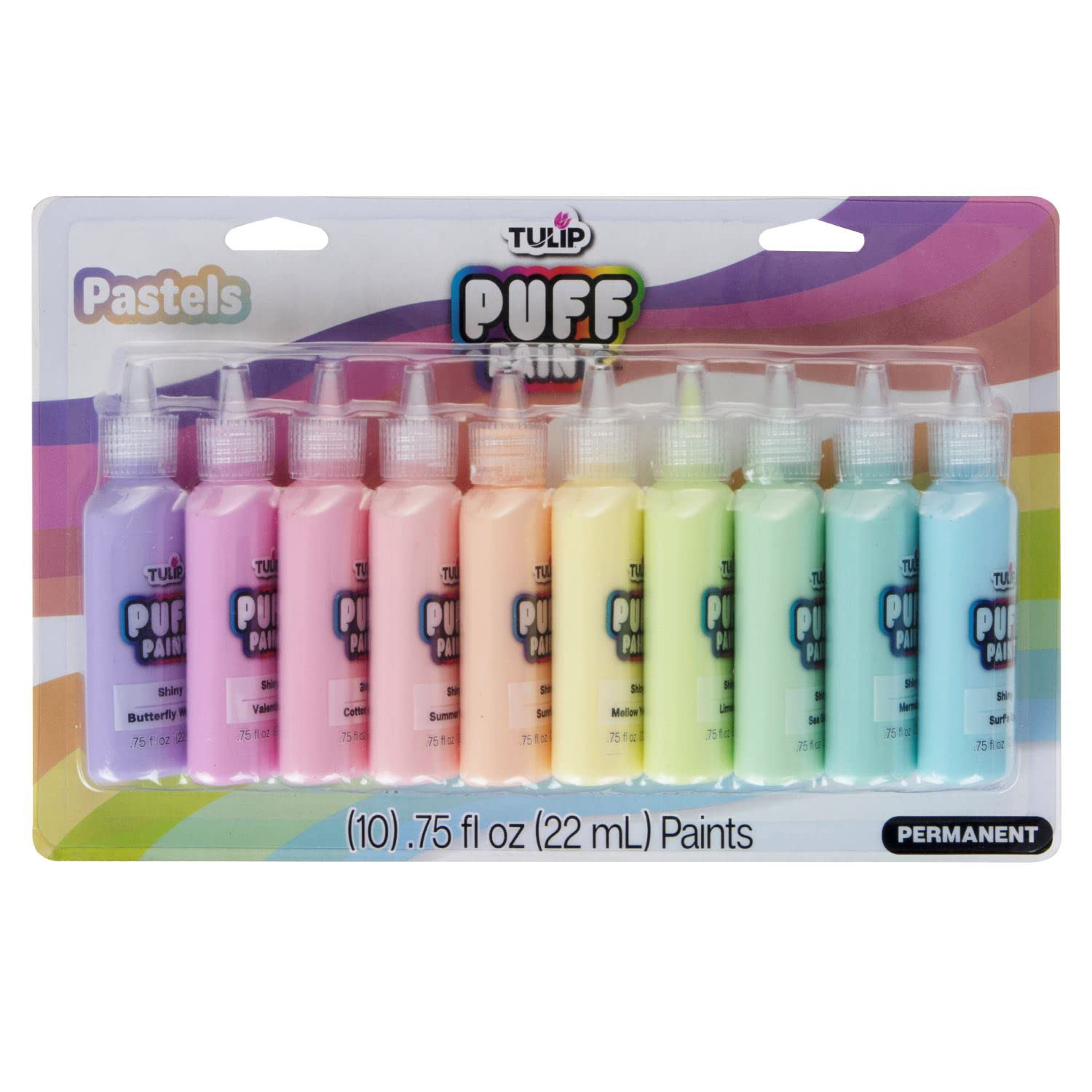 Tulip Puff Paint Pastel Colors 10-pack, Multi-Surface, Premium Quality, Nontoxic & Waterproof Cra... | Amazon (US)