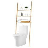 Bloddream Bathroom Organizer, 3-Tier Over The Toilet Storage Space Saver Ladder Shelf Leaning Solid  | Amazon (US)
