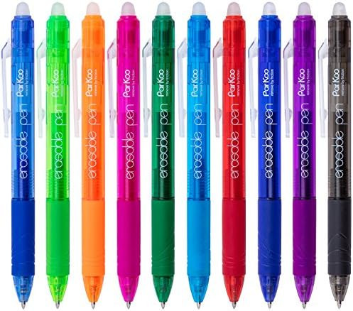 ParKoo Retractable Erasable Gel Pens Clicker, Fine Point 0.7mm, Assorted Color Inks for Drawing W... | Amazon (US)