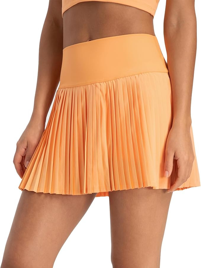 altiland Womens' Cool Feeling Pleated Tennis Athletic Running Mini Skirts with Shorts 3" | Amazon (US)