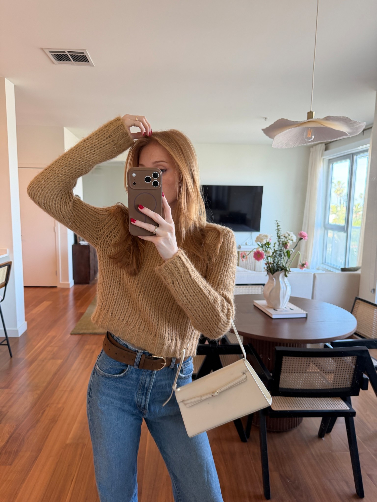 One of my fav sweaters is on sale rn!! 
Zara brushed effect knit jumper (it’s $23 rn, sorry it won’t let me link!!)  
Jeans: Zara 2 years ago 