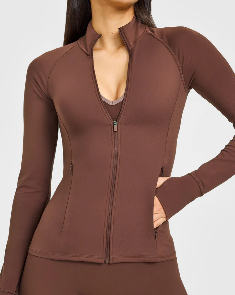 SoftMotion™ Jacket with White Logo 
 Espresso Brown | Oner Active (UK / US)