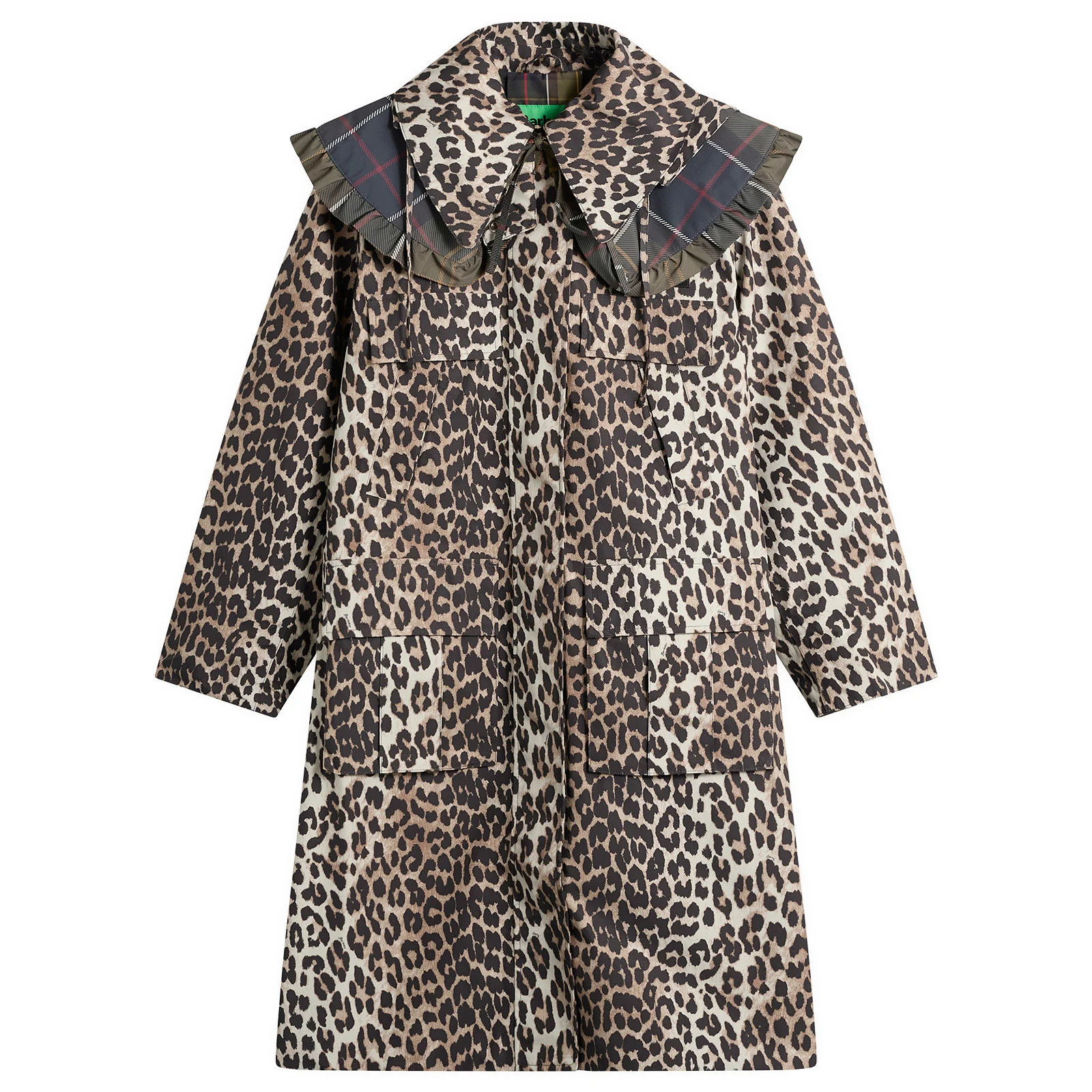 Barbour Women's x GANNI Leopard Print Waterproof Parka Jacket | END. Clothing