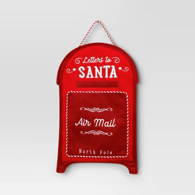 21" Christmas Santa's Mailbox Wall Hanging Decor - Wondershop™ | Target