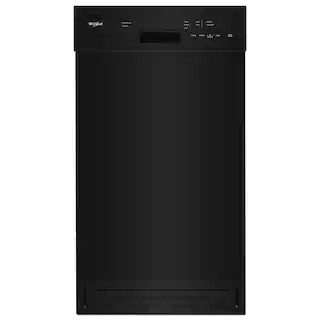 Whirlpool 18 in. Front Standard Built-In Dishwasher in Black with 5-Cycles 50 dBA WDPS5118PB - Th... | The Home Depot