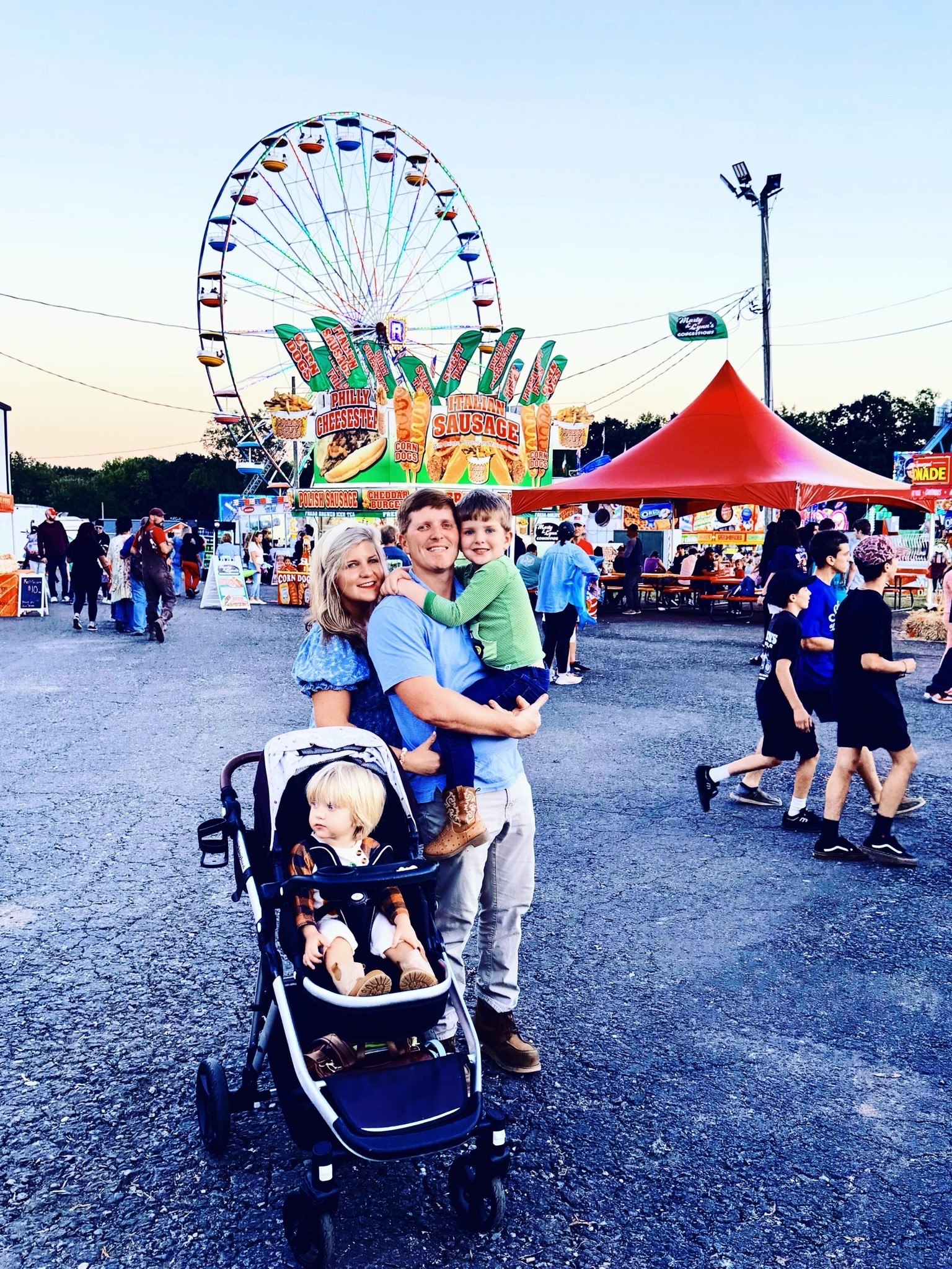 Had the happiest ✨ little time last night at the Cleveland County Fair (@ccfairground 🎡) with our little small town cuties!!! 🎟️🎠🎢 My parents used to always take us here growing up as little girls 👧, so it was so special getting to bring my babies 👶🏼 back now!! 🤠❤️ A new fall 🍁 family tradition and so many sweet memories were made 🥰 & yummy 😋 treats enjoyed!! 🤭🌟🇺🇸 #clevelandcountyfair #falltraditions #familyfun #countyfair #clevelandcountyfairgrounds