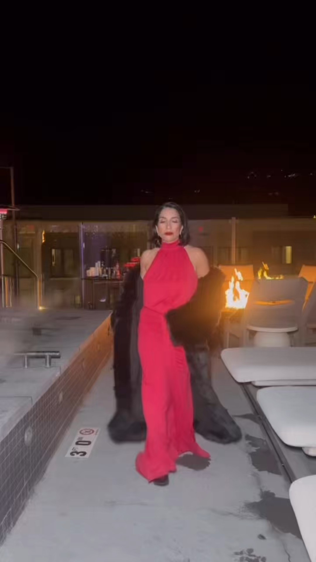 Red dress 
Black Fur coat 
YSL heels 

#LTKPetite #LTKOver40 #LTKValentine