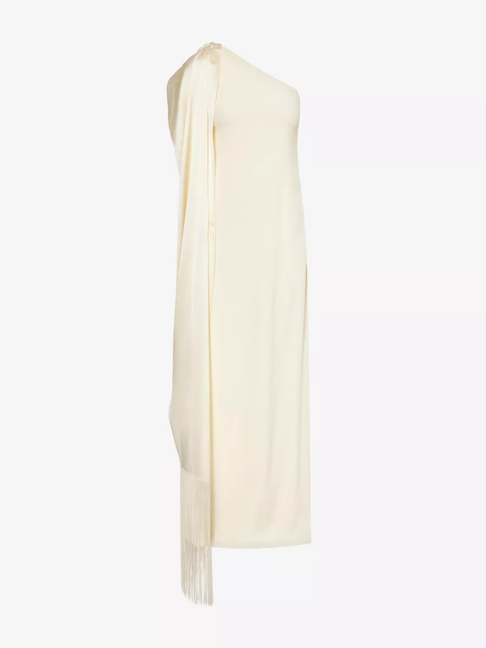 Berenson fringed-trim woven maxi dress | Selfridges