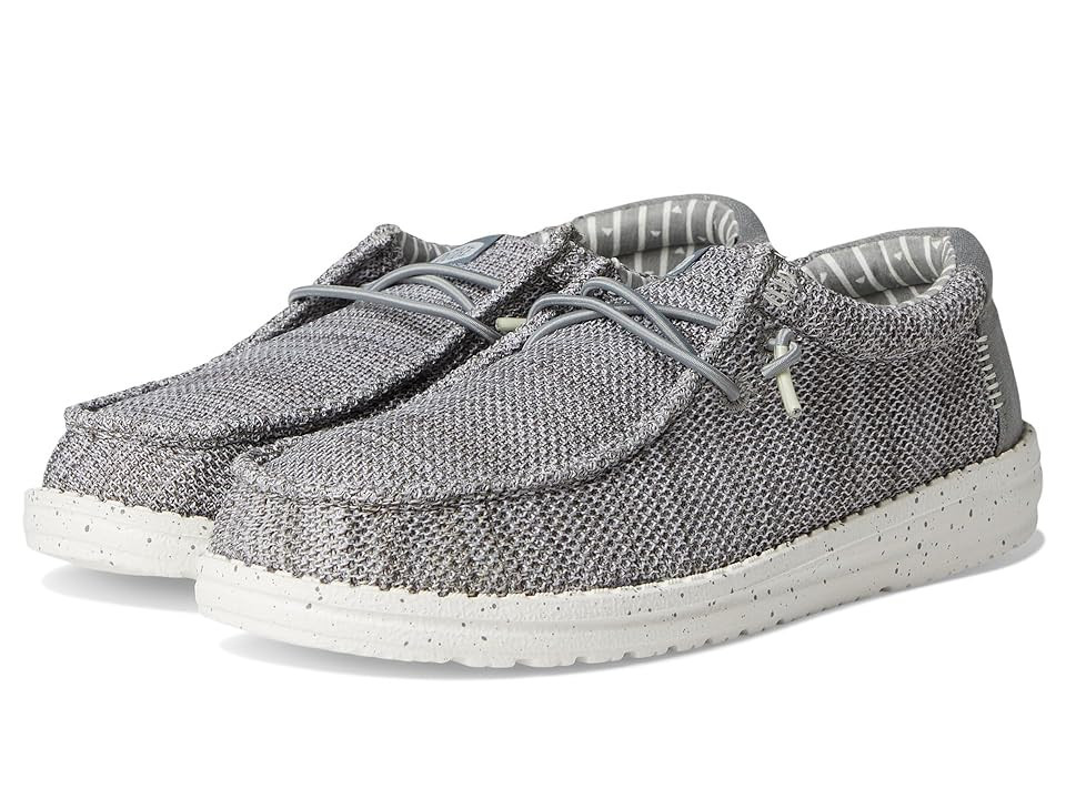 Hey Dude Kids Wally Stretch Sox (Little Kid/Big Kid) Boys Shoes Grey : 2 Little Kid M, Canvas | Zappos