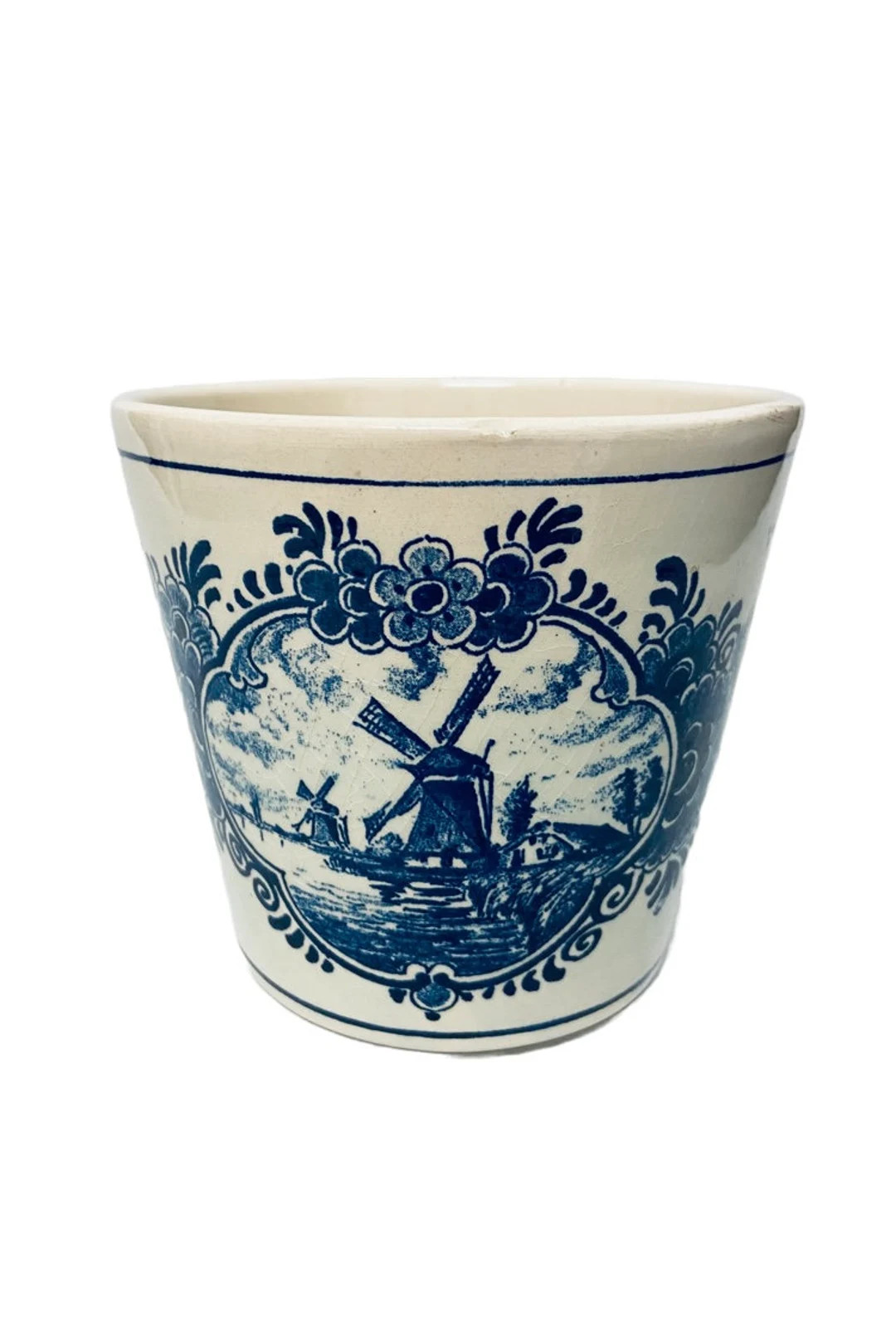 VINTAGE DELFT PLANTER Blue White Holland Decor Hand Painted - Etsy | Etsy (US)