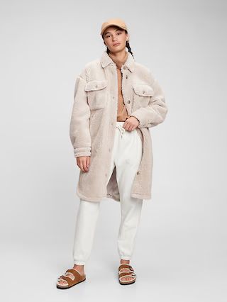 Oversized Sherpa Shirt Jacket | Gap (US)