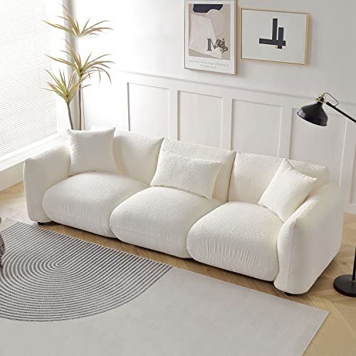 WILLIAMSPACE 109" Sectional Sofa Cloud Couch for Living Room, Modern Back Upholstered Boucle Couc... | Amazon (US)