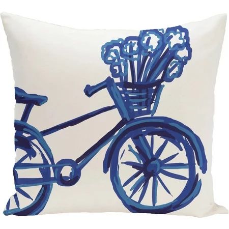 Simply Daisy 16"" x 16"" La Bicicleta Geometric Print Outdoor Pillow | Walmart (US)