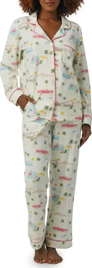 Print Stretch Organic Cotton Jersey Pajamas | Nordstrom