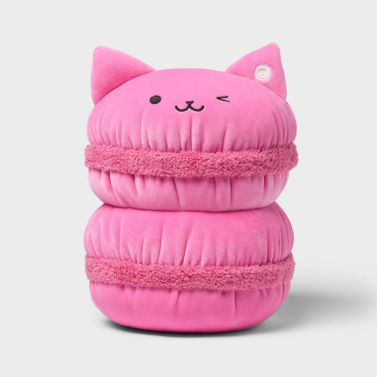 Cat Macaron Light-Up Stuffed Plush Kids' Throw Pillow Pink - Pillowfort™ | Target