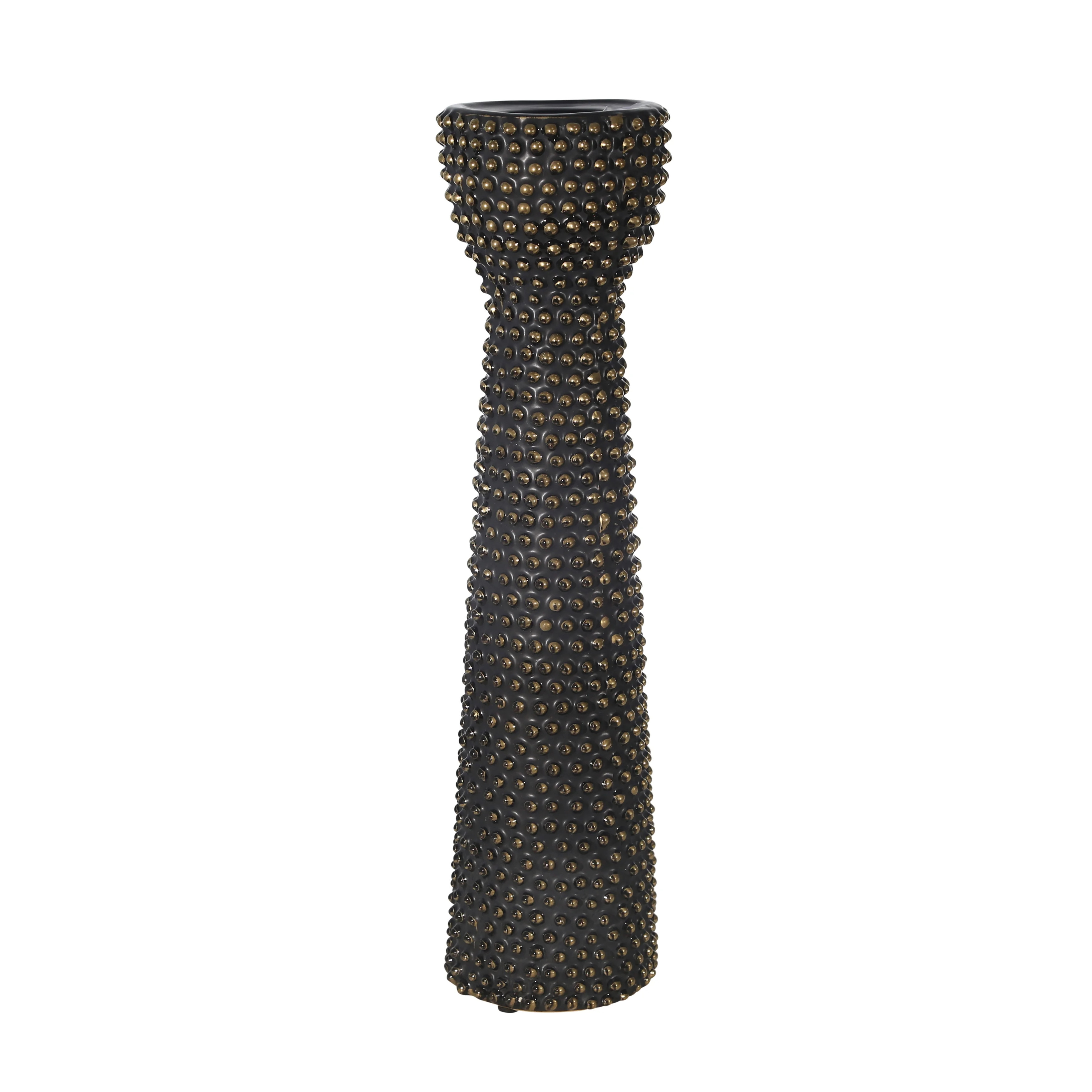Sagebrook Home Ceramic 16" Spike Candle Holder Black/gold | Walmart (US)