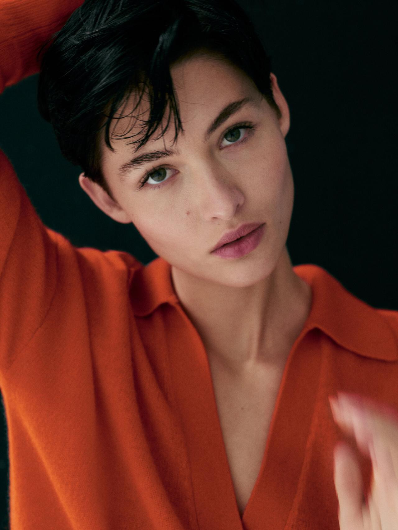 Cashmere sweater with polo collar | Massimo Dutti US