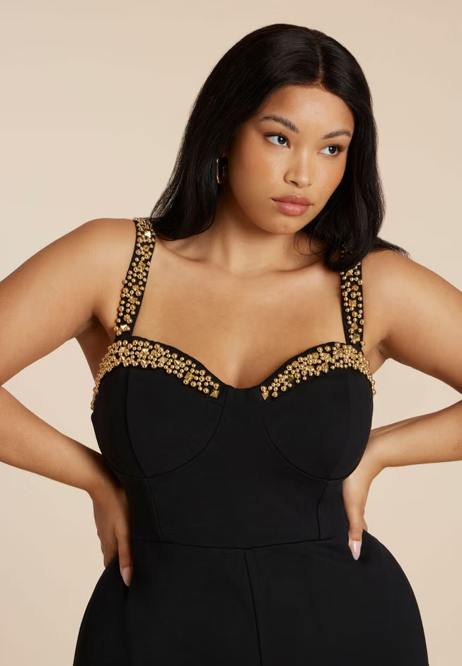 Metal Drama Jumpsuit | Eloquii