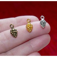 4x Pine Cone Small Charms, Antique Silver/Gold/Bronze F246 | Etsy (US)