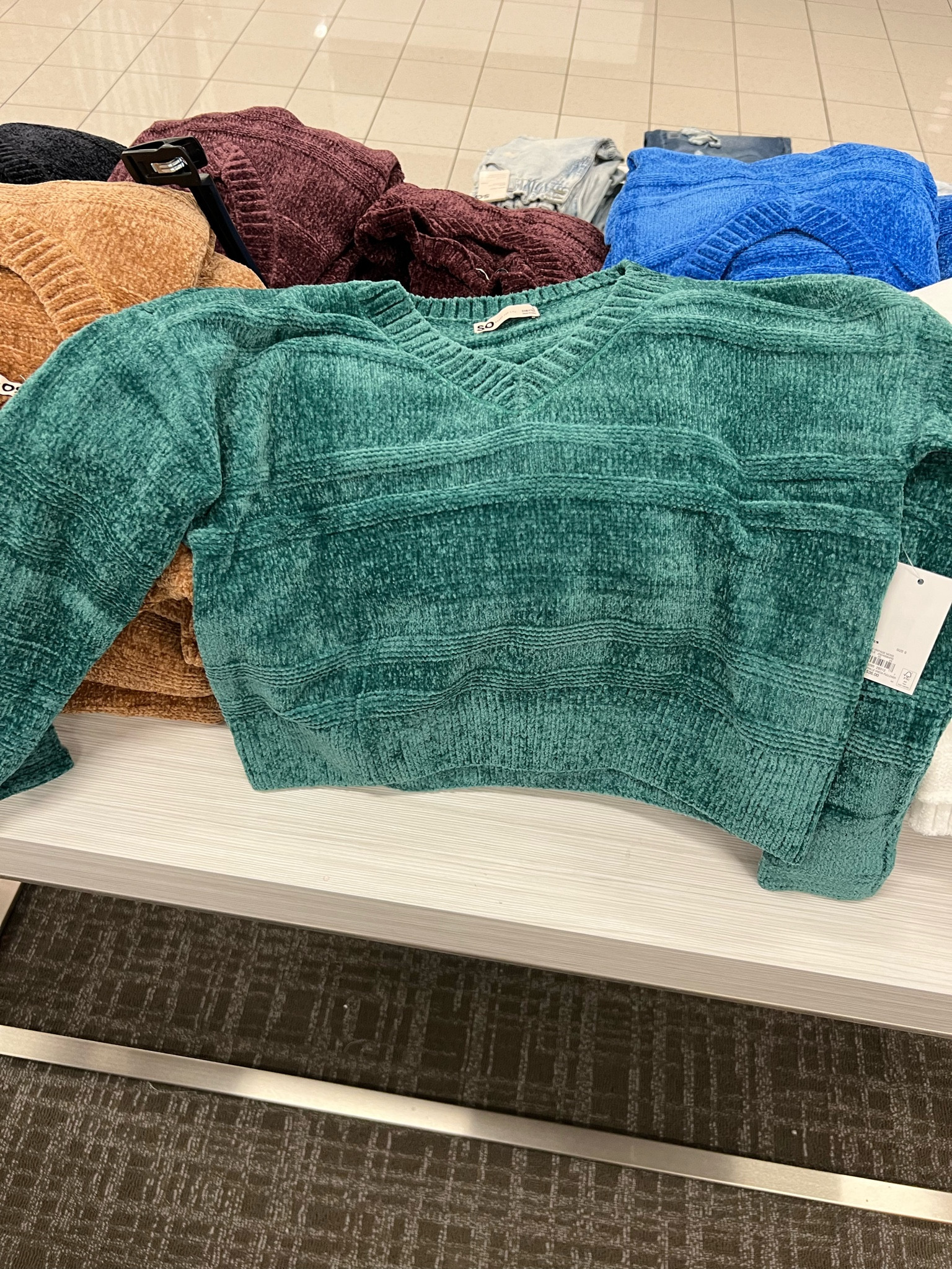 Chenille on sale sweater kohls