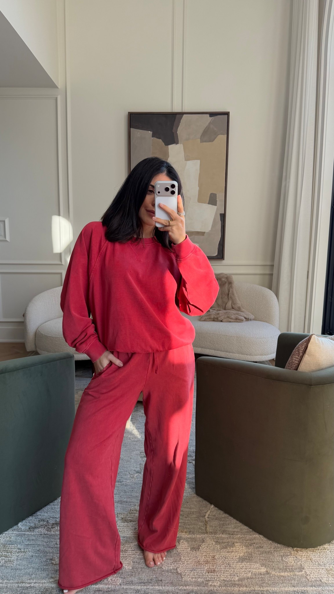 Today’s work from home outfit 
Pants- XS petite 
Sweater - small 