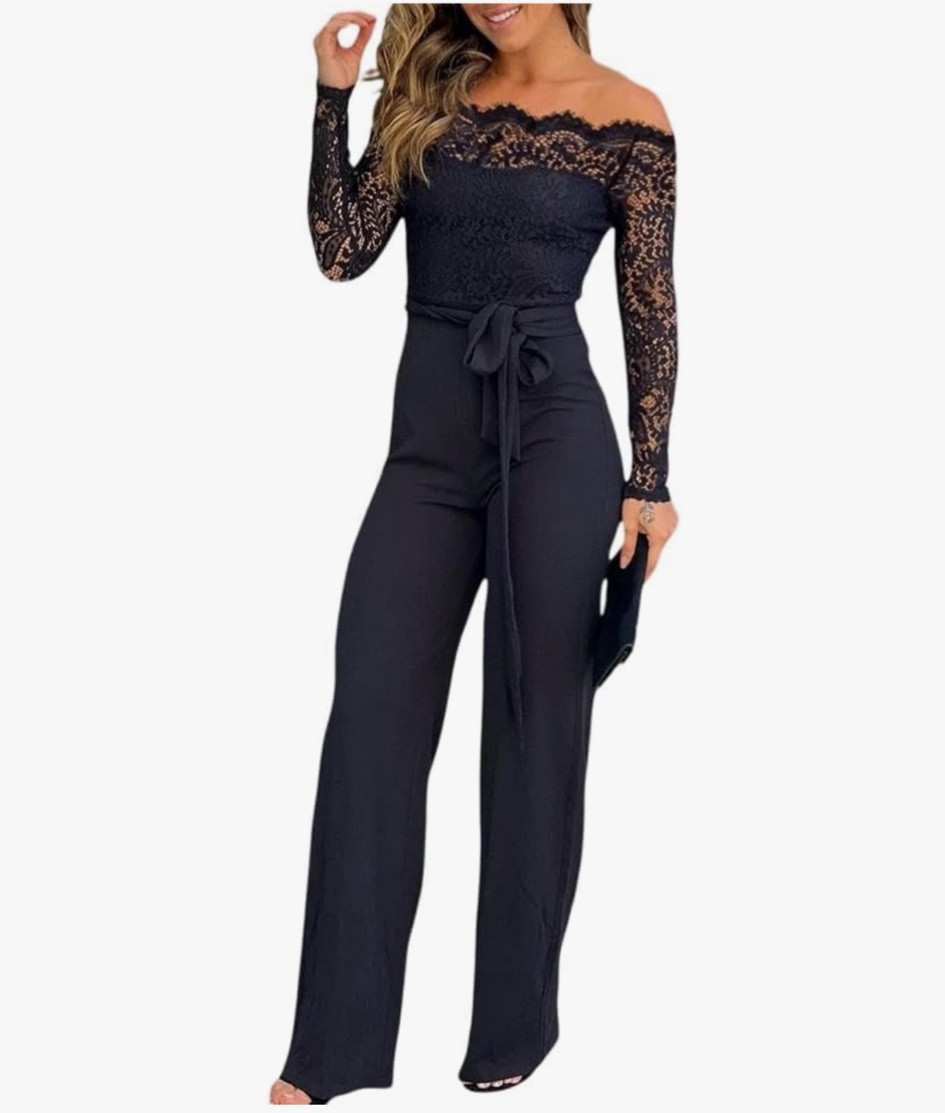Lacey and sleek jump suit #holiday #christmas #jumpsuit #jumper #giftspo #lace #offtheshoulder #black #classy #amazon #amazonprime

#LTKSaleAlert #LTKCyberWeek #LTKHoliday