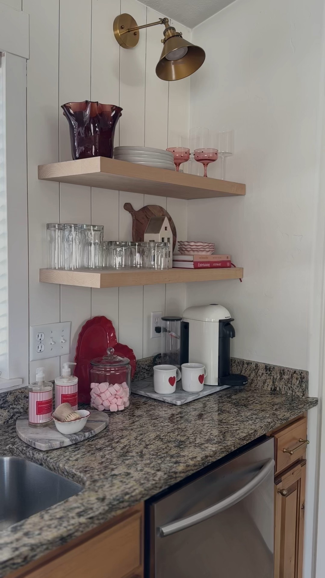 Valentines Day look in the kitchen — open shelving style ❤️

#LTKValentine #LTKHome #LTKmorningroutine