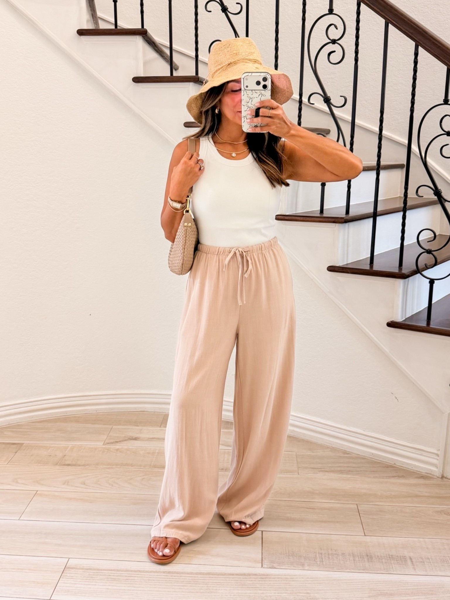I’m 5’2” 118#ish for reference 
Pants in size Small. Top in size Small. Sandals tts.

Also great on vacations, travel, airport, everyday, work, teacher, cruise.
Summer outfits, comfy pants, Amazon finds, over 50 style, midlife fashion, petite fashion,midlife women, affordable fashion, fashion over40

#LTKOver40 #LTKPetite #LTKmomlife