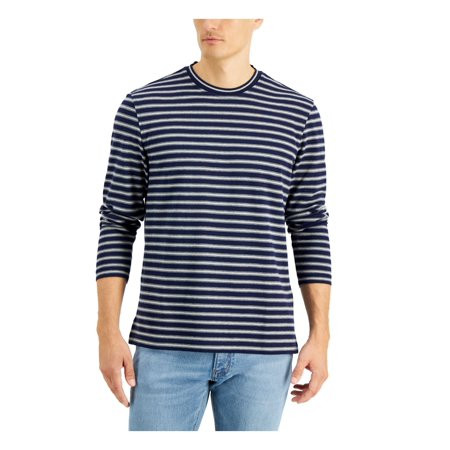 CLUBROOM Mens Navy Striped Crew Neck Shirt 3XL | Walmart (US)