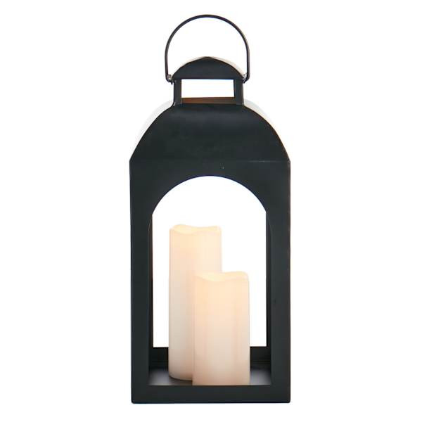 Black Metal Arch Lantern, 17" | At Home