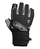 Lift Tech Men's Klutch Wrist Wrap Weightlifting Gloves, Black/Silver, X-Large | Amazon (US)