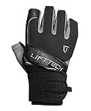 Lift Tech Men's Klutch Wrist Wrap Weightlifting Gloves, Black/Silver, X-Large | Amazon (US)