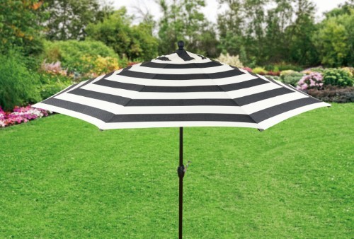 Better Homes and Gardens 9ft. Aluminum Market Umbrella, Cabana Stripe | Jet.com