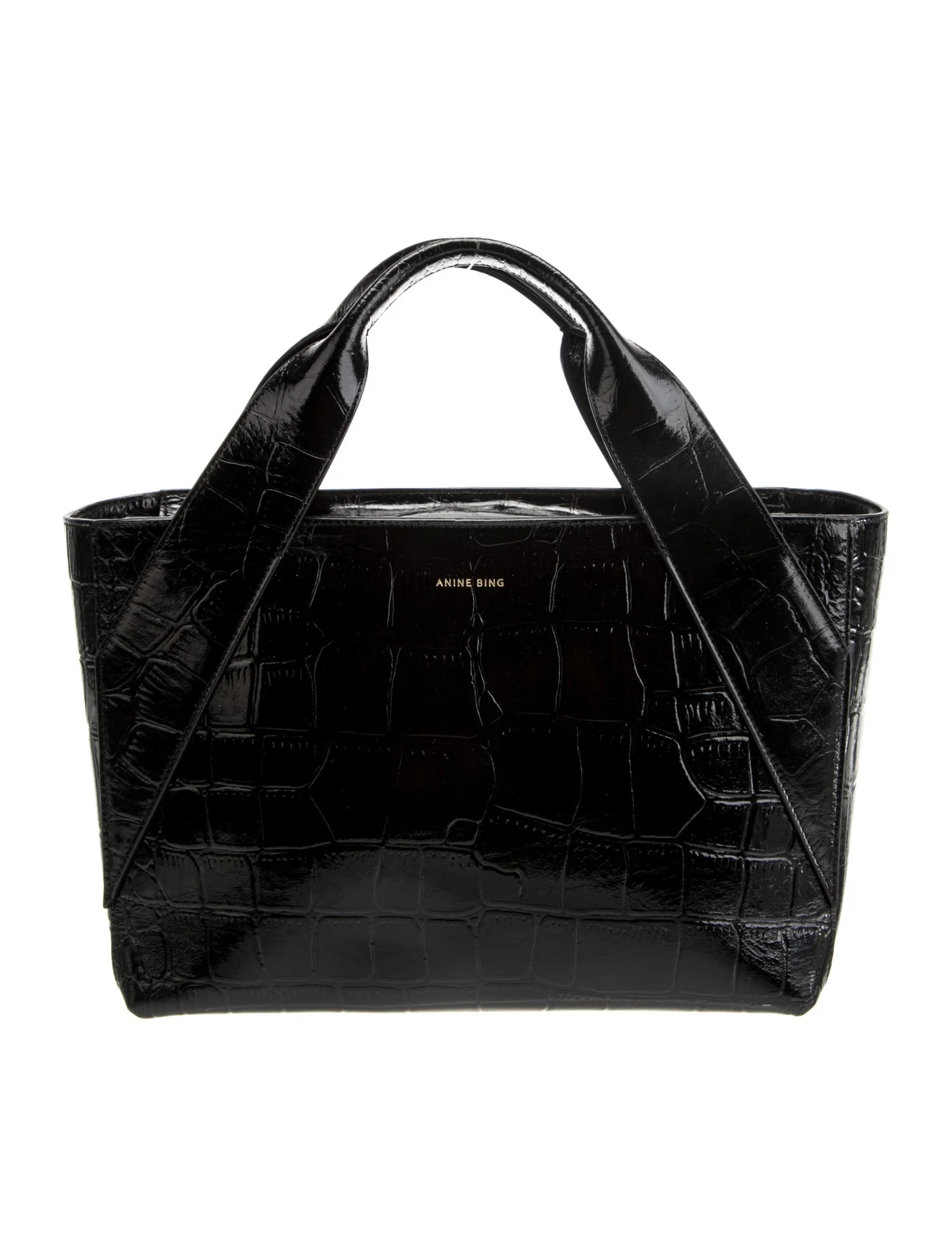 Embossed Leather Top Handle Bag | The RealReal