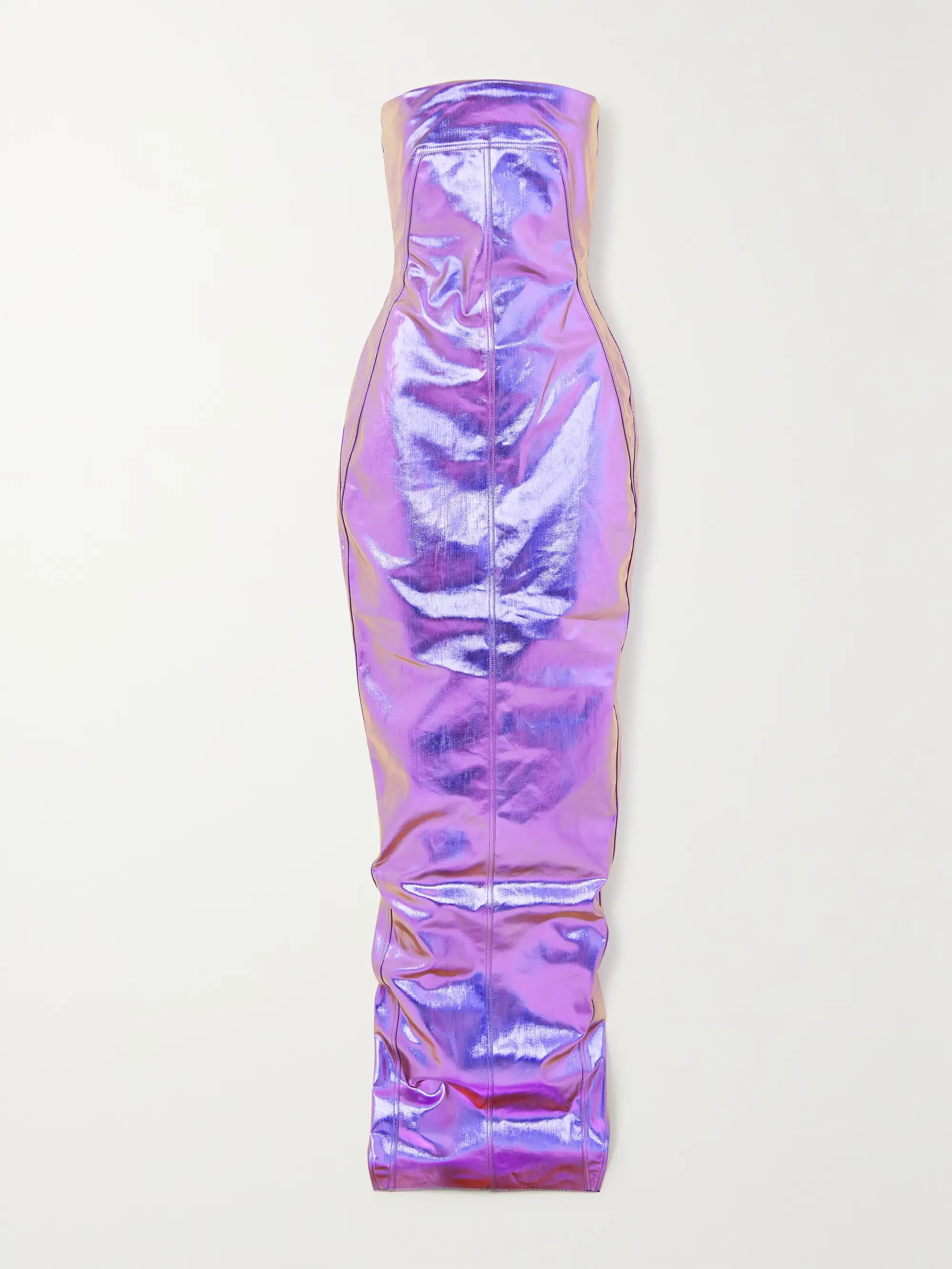 Abito strapless iridescent coated stretch-denim gown | NET-A-PORTER (US)