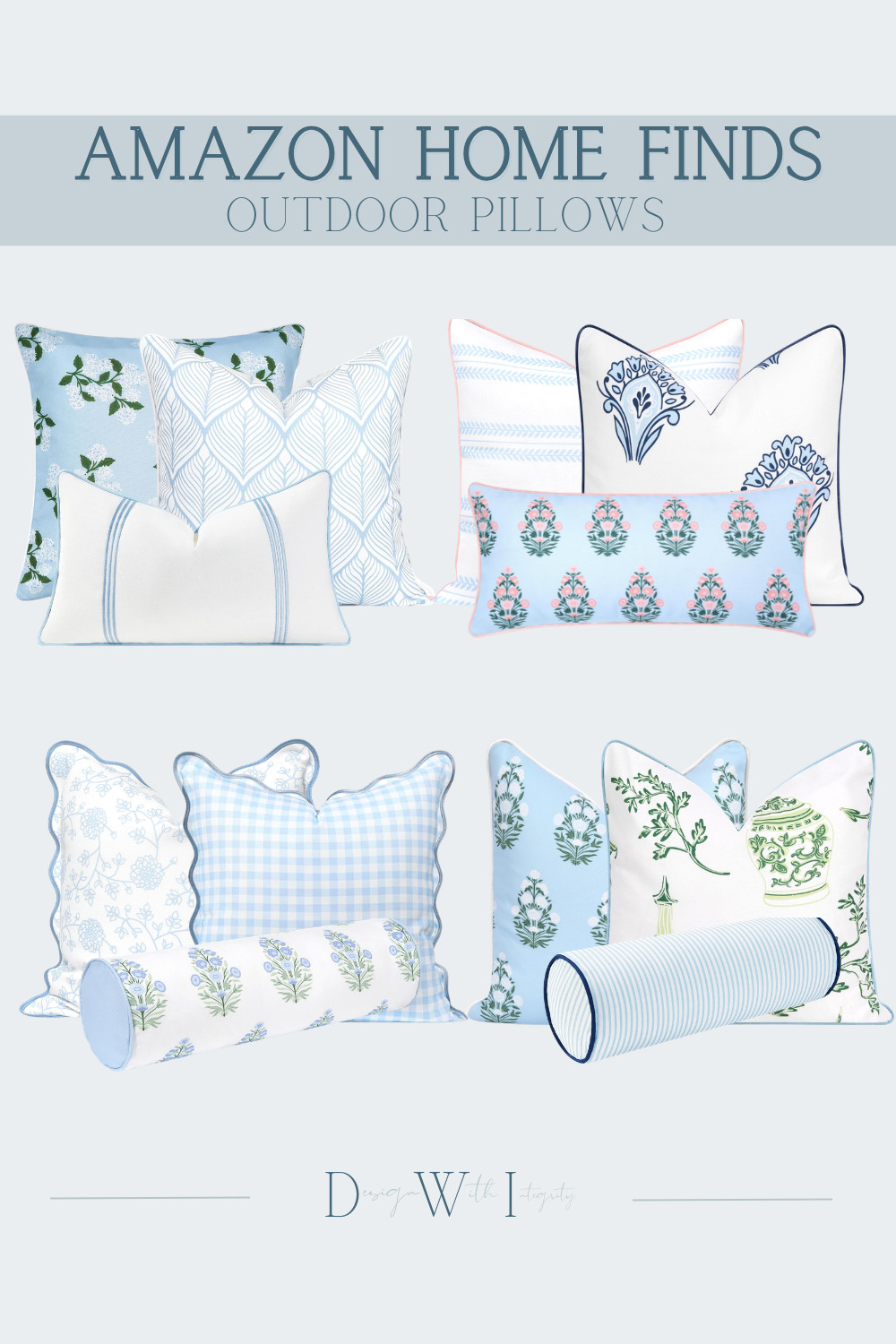 The easiest way to give your patio a designer look is by layering pillows with a mix of patterns, scales, and textures. I curated these outdoor pillow pairings to make styling simple, combining soft blues, fresh greens, classic florals, tailored stripes, and timeless block prints that work beautifully together. Whether your style is coastal, cottage, or classic, these combinations instantly make any outdoor seating area feel more polished and inviting.

Tap through to shop each curated pillow pairing and recreate the look on your own patio.

  



outdoor pillows, patio pillows, pillow pairings, outdoor cushion covers, blue outdoor decor, green outdoor decor, coastal patio, block print pillows, floral pillows, striped pillows, outdoor styling, patio refresh, backyard decor, amazon home finds, shop the look 

 #OutdoorDecor #PatioStyling #OutdoorLiving #LTKSeasonal #LTKHome