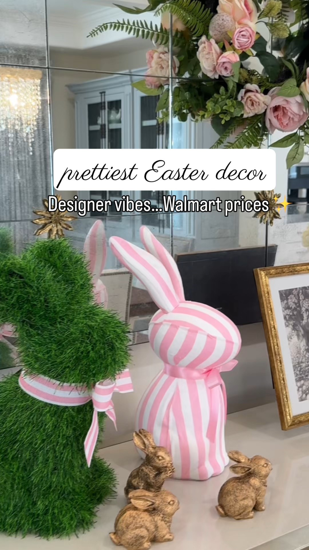 Designer Easter vibes… Walmart budget ✨

My interior designer friend @kristina.weaver.05 and I styled this sideboard table and I’m honestly in shock at how high end it looks. 🤩

Save this step-by-step guide for when you decorate your home for Spring 💐

Budget friendly affordable luxury for busy moms 🙌🏼

#springdecor #walmartpartner #homedecor  #entrywaydecor #affordableluxury designer inspired, console table decor, credenza decor, Easter decor

#LTKHome #LTKmomlife #LTKSpringSale
