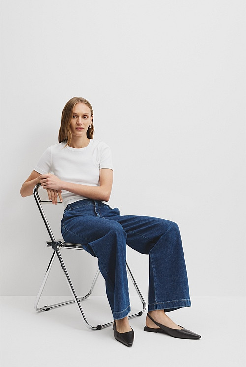 High Rise Wide Leg Jean | Country Road