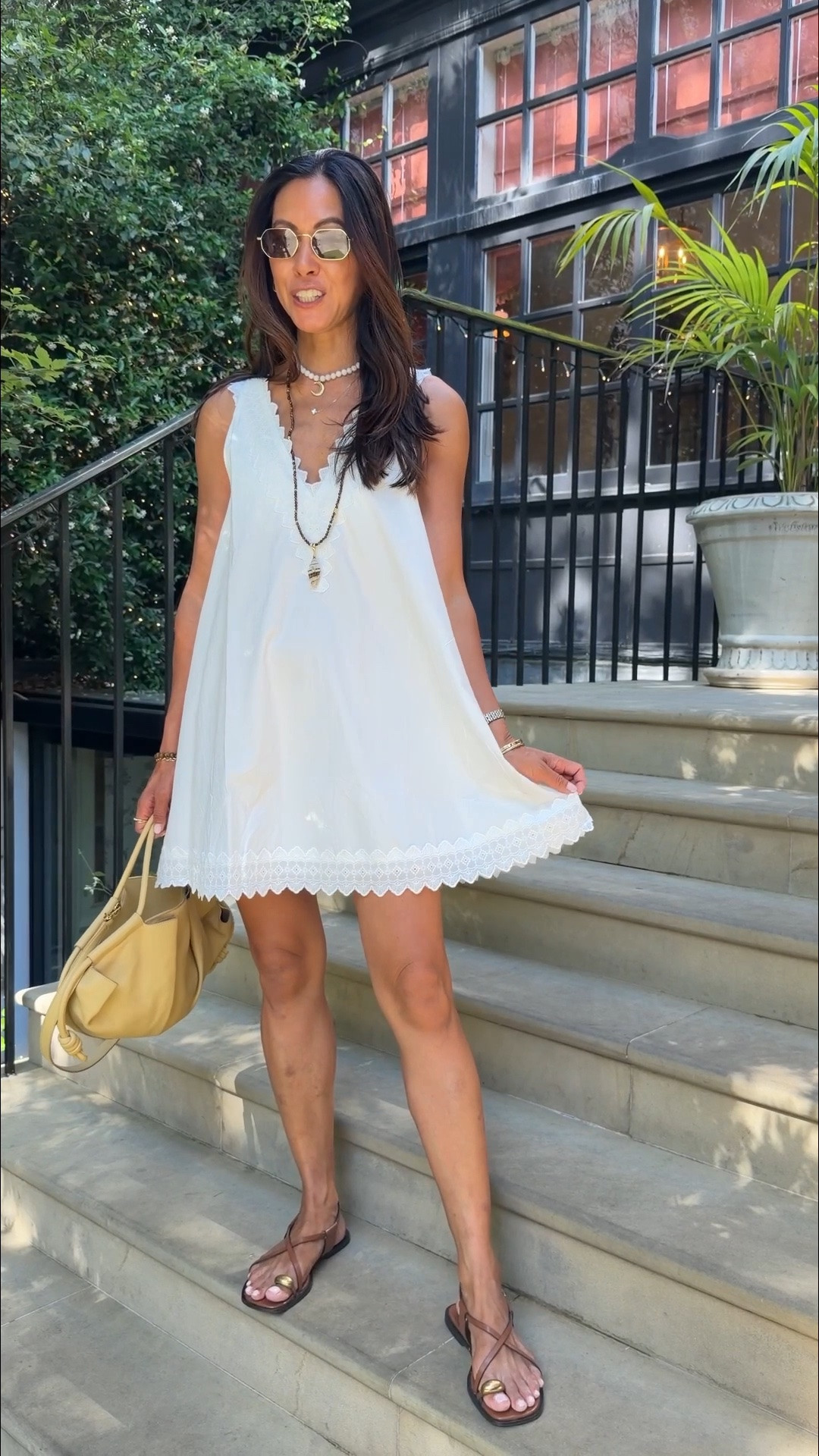 The little white dress you need for the summer! Had so many compliments on the white one, more than the black! I wear UK8! Perfect for throwing on all summer! 

White necklace is Balanfe & Believe 
Long beaded tiger is Talis chains

#LTKuk #LTKsummer #LTKeurope