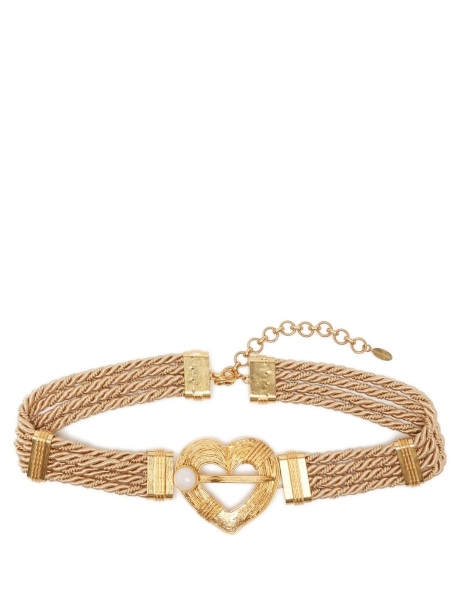 Heart-buckle silk-cord belt | Matches (US)